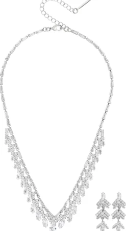 Bijou Brigitte Schmucksets|Brautschmuck>Schmuckset - Shiny Navette silber