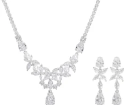 Bijou Brigitte Schmucksets|Brautschmuck>Schmuckset - Shiny Petals silber