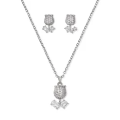 Bijou Brigitte Schmucksets>Schmuckset - Shiny Tulips silber