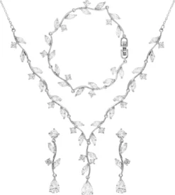 Bijou Brigitte Schmucksets|Blumenschmuck>Schmuckset - Silver Twigs silber