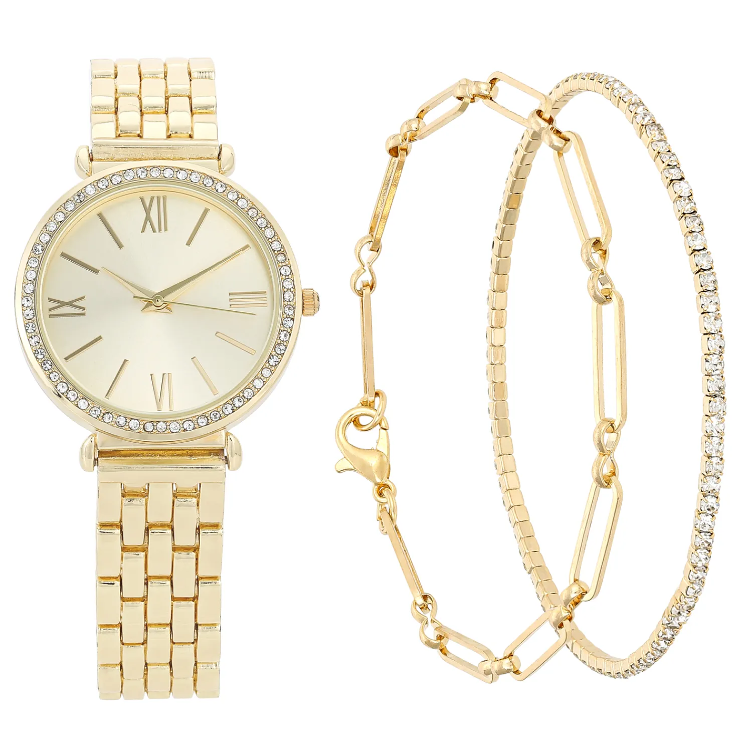 Bijou Brigitte Armbänder Gold|Uhren>Schmuckset - Sparkling gold
