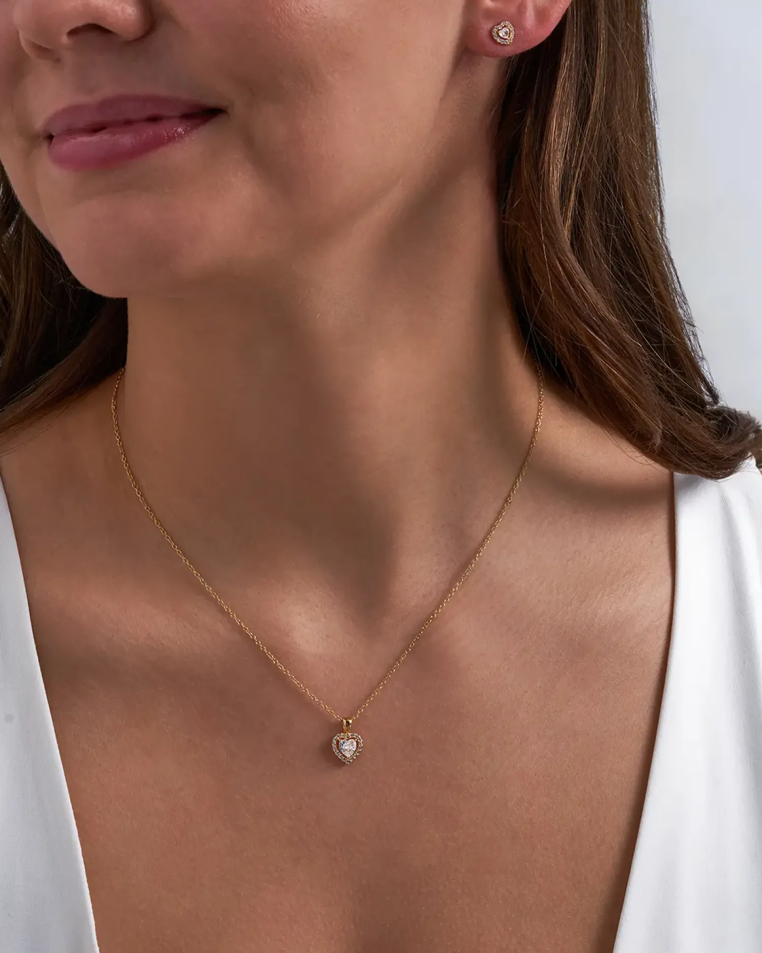 Bijou Brigitte Ohrstecker|Schmucksets>Schmuckset - Splendid Hearts gold