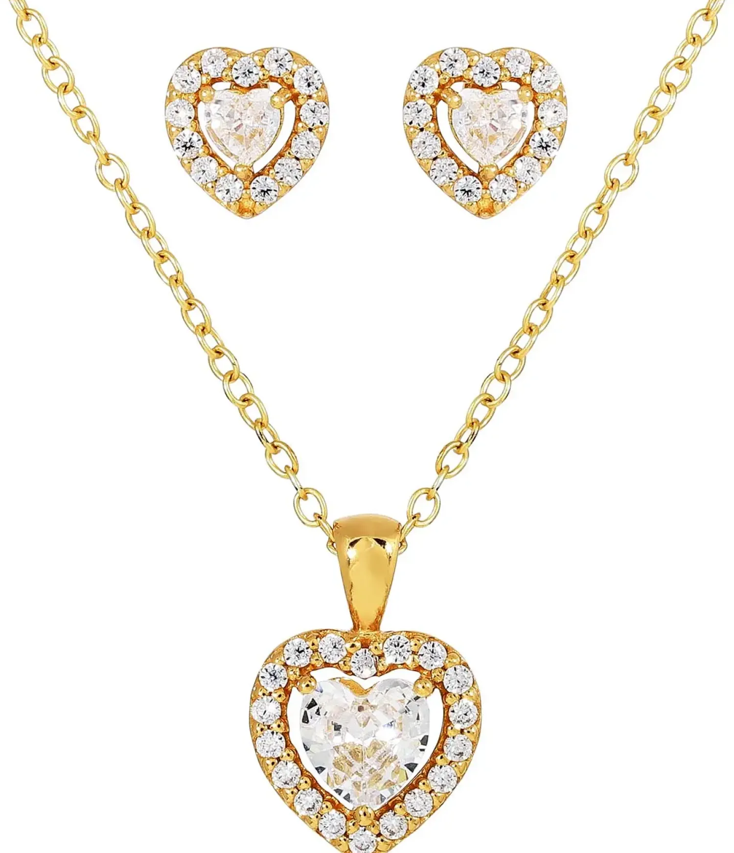 Bijou Brigitte Ohrstecker|Schmucksets>Schmuckset - Splendid Hearts gold