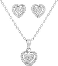 Bijou Brigitte Silver Crystals|Ohrstecker>Schmuckset - Splendid Love silber