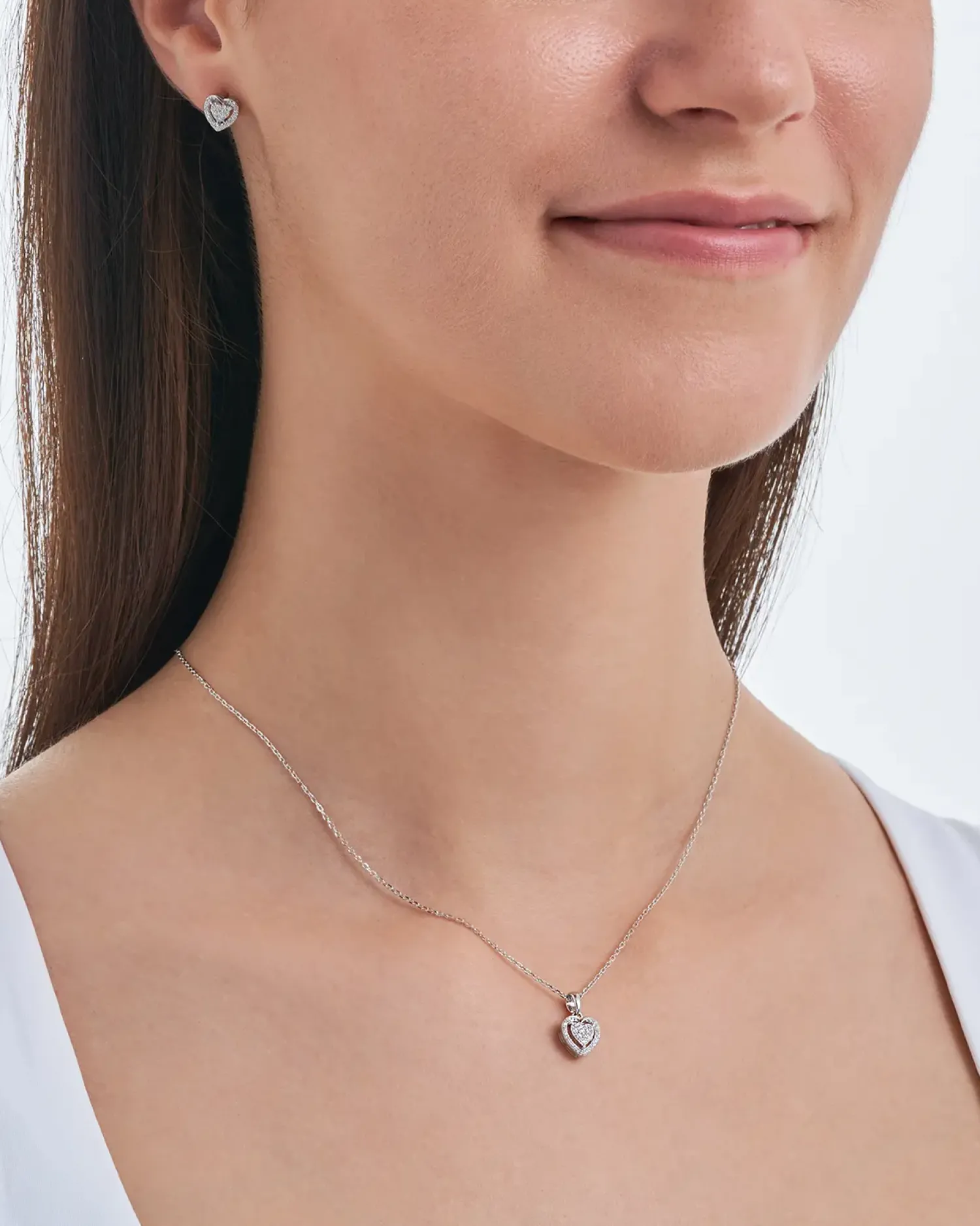 Bijou Brigitte Silver Crystals|Ohrstecker>Schmuckset - Splendid Love silber