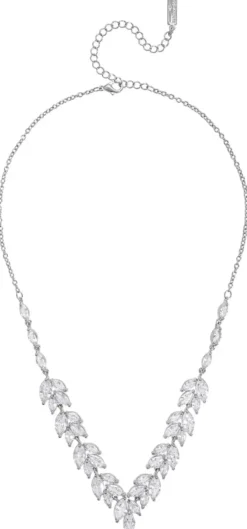 Bijou Brigitte Schmucksets|Brautschmuck>Schmuckset - Zirconia Leaves silber