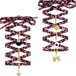 Bijou Brigitte Anhänger>Schnürsenkel - Wild Pink schwarz, pink