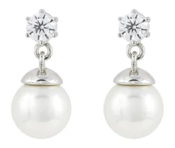 Bijou Brigitte Silver Crystals|Muschelschmuck>Set - Classic Elegance weiß, silber