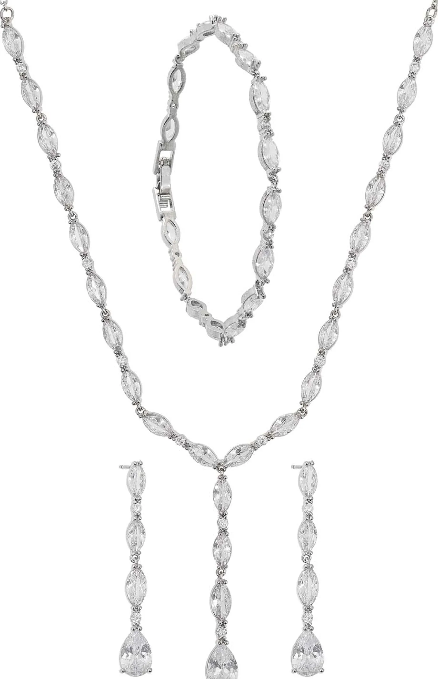 Bijou Brigitte Schmucksets|Brautschmuck>Set - Glamorous Zirkonia silber