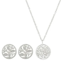 Bijou Brigitte Schmucksets|Ohrstecker>Set - Ornament Tree silber