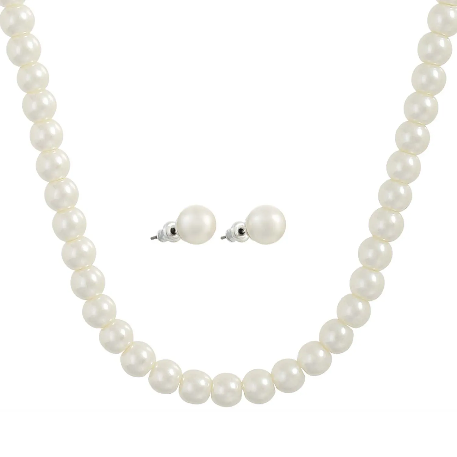 Bijou Brigitte Perlenschmuck|Perlenketten>Set - Shiny Pearl weiß, silber