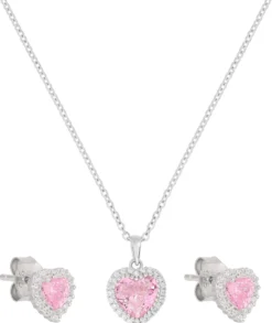 Bijou Brigitte Schmucksets>Set - Sweet Heart rosa, silber
