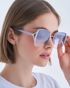Bijou Brigitte Damen-Sonnenbrillen|Bunte Sonnenbrillen>Sonnenbrille - Blue Square blau