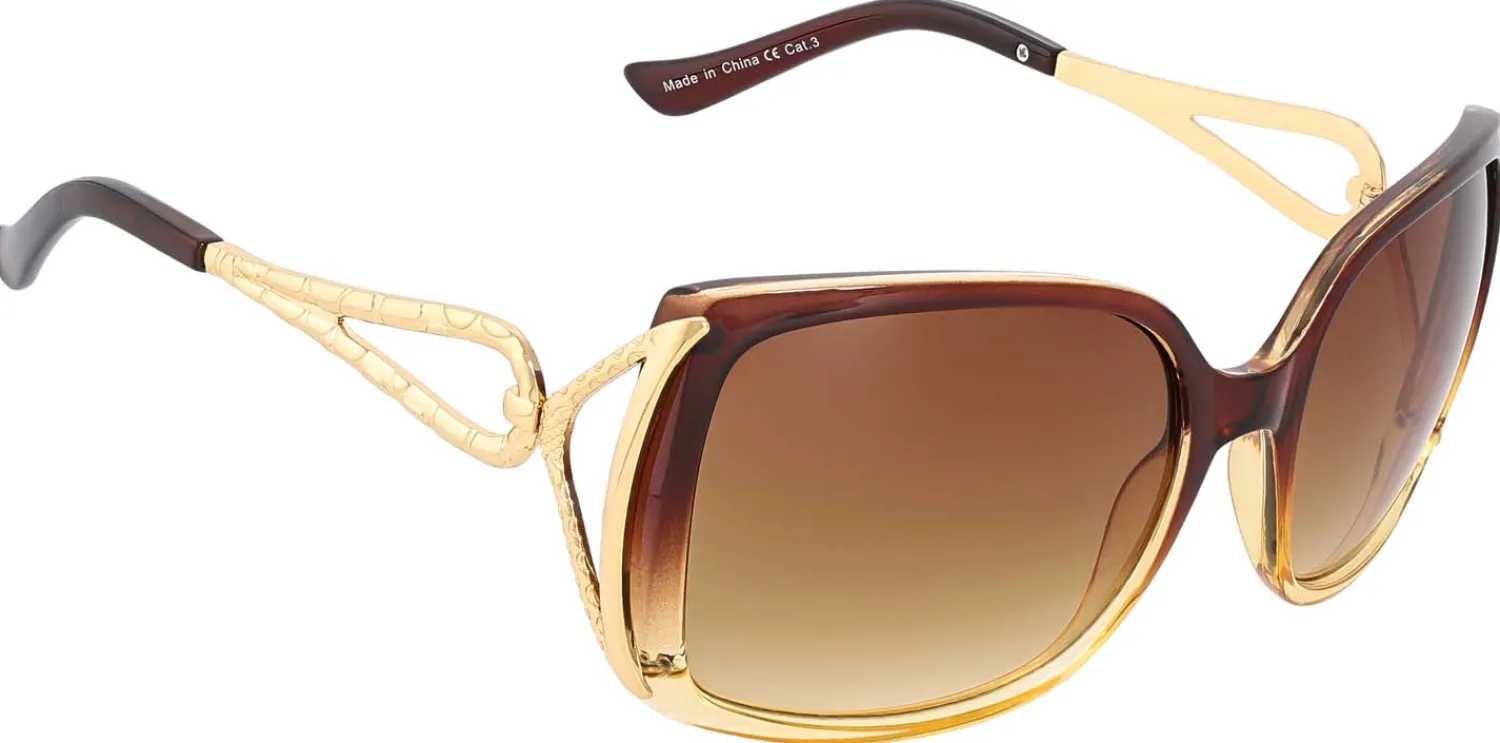 Bijou Brigitte Damen-Sonnenbrillen|Große Sonnenbrillen>Sonnenbrille - Brown Details braun