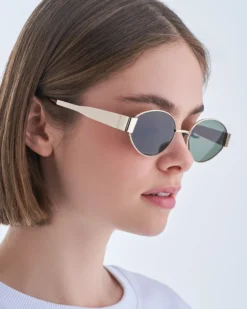 Bijou Brigitte Damen-Sonnenbrillen|Vintage-Sonnenbrillen>Sonnenbrille - Classic Oval gold