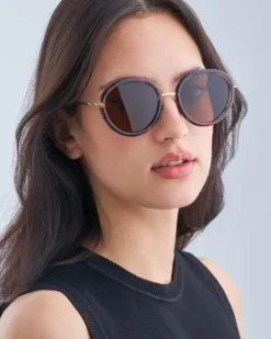 Bijou Brigitte Damen-Sonnenbrillen|Vintage-Sonnenbrillen>Sonnenbrille - Classy Leo braun