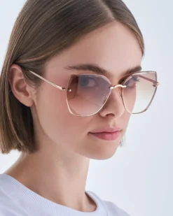 Bijou Brigitte Damen-Sonnenbrillen|Große Sonnenbrillen>Sonnenbrille - Fair Lady braun, gold