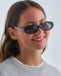 Bijou Brigitte Damen-Sonnenbrillen|Sonnenbrillen Schwarz>Sonnenbrille - Fine Oval schwarz