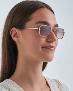 Bijou Brigitte Damen-Sonnenbrillen|Bunte Sonnenbrillen>Sonnenbrille - Rose Glow grün, roségold