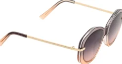 Bijou Brigitte Damen-Sonnenbrillen|Bunte Sonnenbrillen>Sonnenbrille - Round Sunset rosa, grau