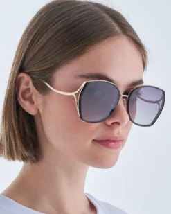 Bijou Brigitte Damen-Sonnenbrillen|Sonnenbrillen Schwarz>Sonnenbrille - Wonderful Black schwarz, gold