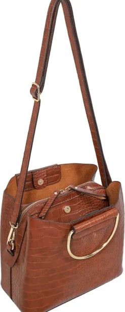 Bijou Brigitte Handtaschen>Tasche - Brown Croco braun