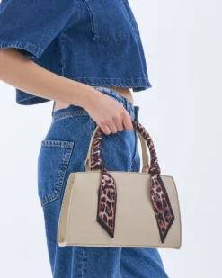 Bijou Brigitte Handtaschen|Leo-Schmuck>Tasche - Extra Leo beige