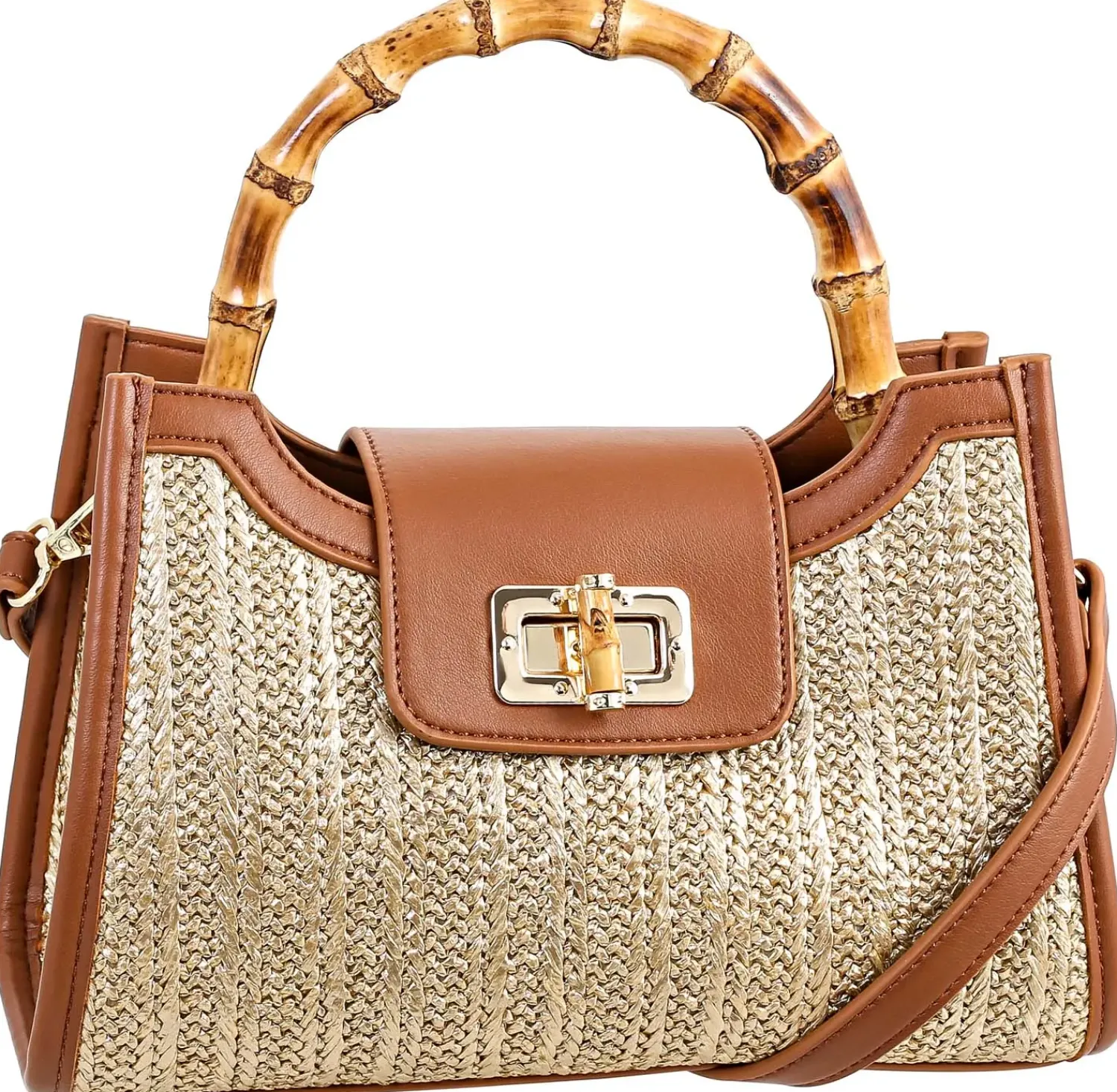 Bijou Brigitte Handtaschen|Kleine Taschen>Tasche - Golden Bamboo braun, gold