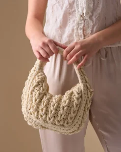 Bijou Brigitte Handtaschen>Tasche - Ivory Crochet beige
