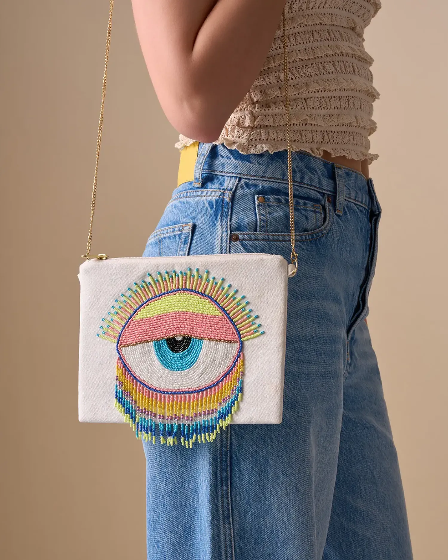 Bijou Brigitte Handtaschen|Clutches>Tasche - Mystic Eye beige, mehrfarbig