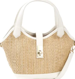 Bijou Brigitte Handtaschen>Tasche - Natural Look beige, weiß