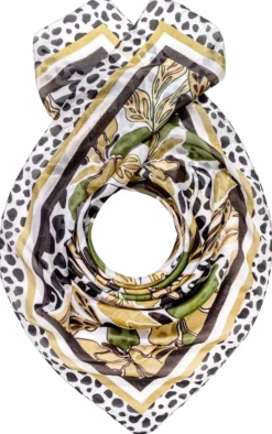 Bijou Brigitte Halstücher>Tuch - Beige Floral beige, grün