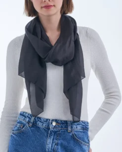 Bijou Brigitte Seidentücher>Tuch - Black Velvet schwarz