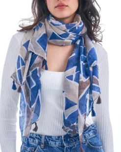 Bijou Brigitte Halstücher>Tuch - Blue Aztec blau