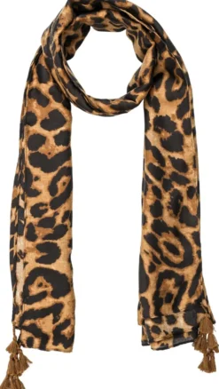 Bijou Brigitte Halstücher|Leo-Schmuck>Tuch - Brown Safari schwarz, braun
