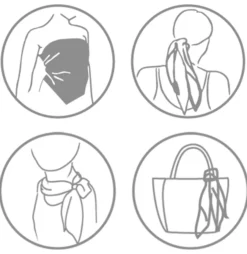 Bijou Brigitte Bandanas|Halstücher>Tuch - Classic Pattern schwarz