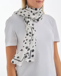 Bijou Brigitte Halstücher|Seidentücher>Tuch - Classic Polka schwarz, weiß