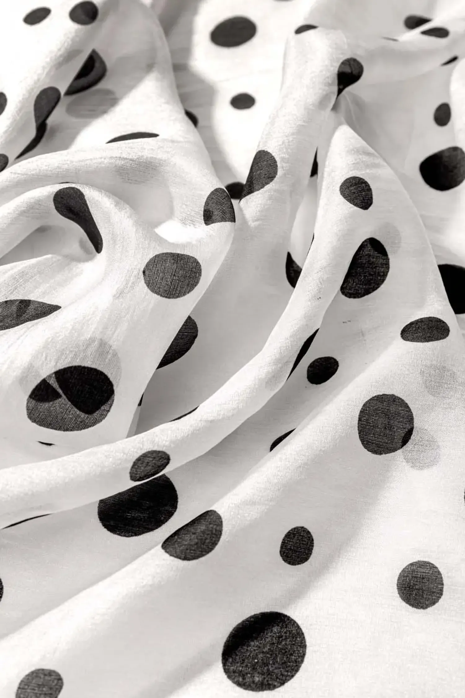 Bijou Brigitte Halstücher|Seidentücher>Tuch - Classic Polka schwarz, weiß