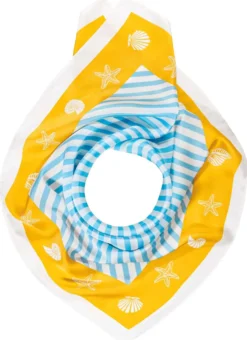 Bijou Brigitte Halstücher|Bandanas>Tuch - Coastal Stripes weiß, blau, gelb