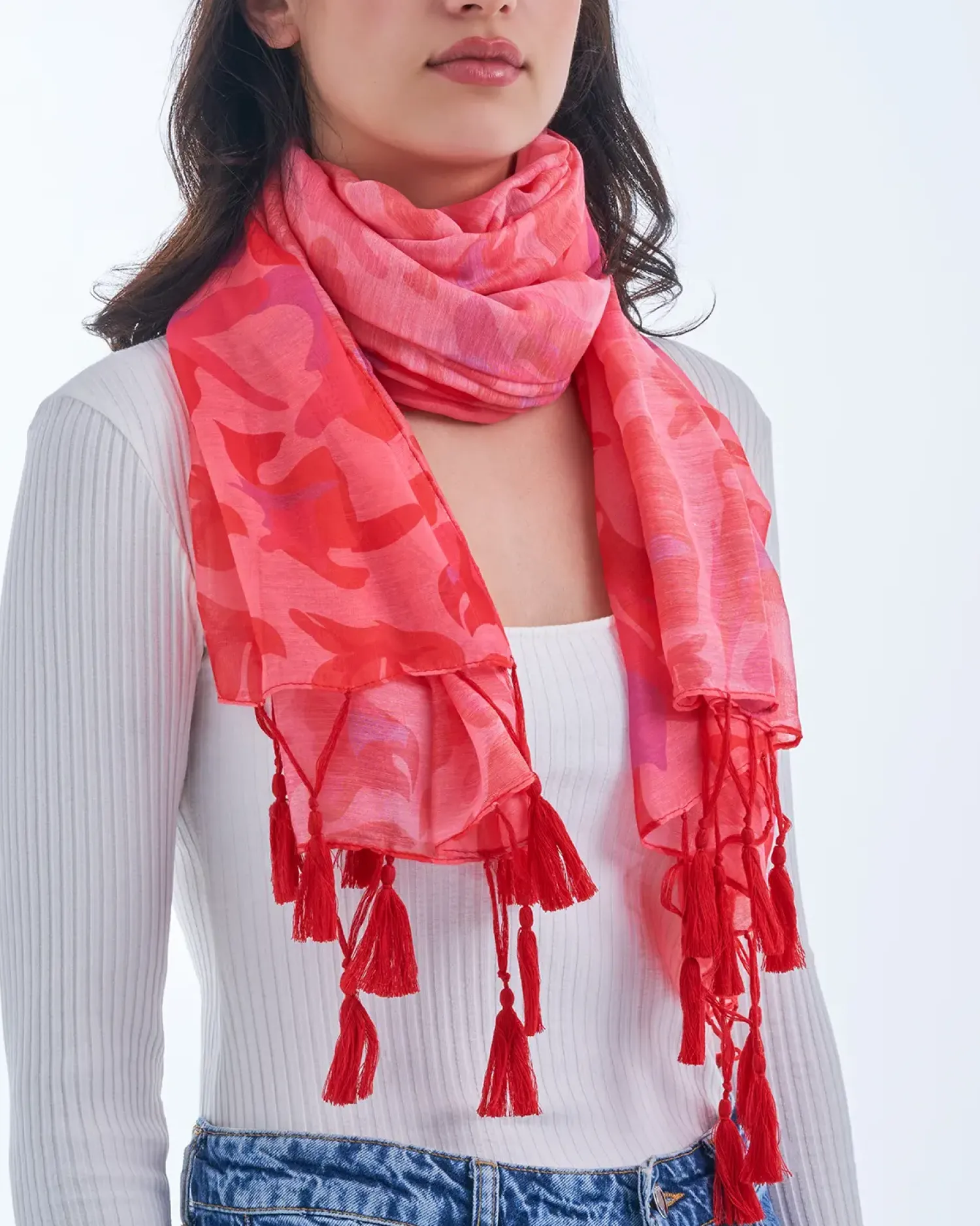 Bijou Brigitte Halstücher>Tuch - Coral Kiss orange, pink
