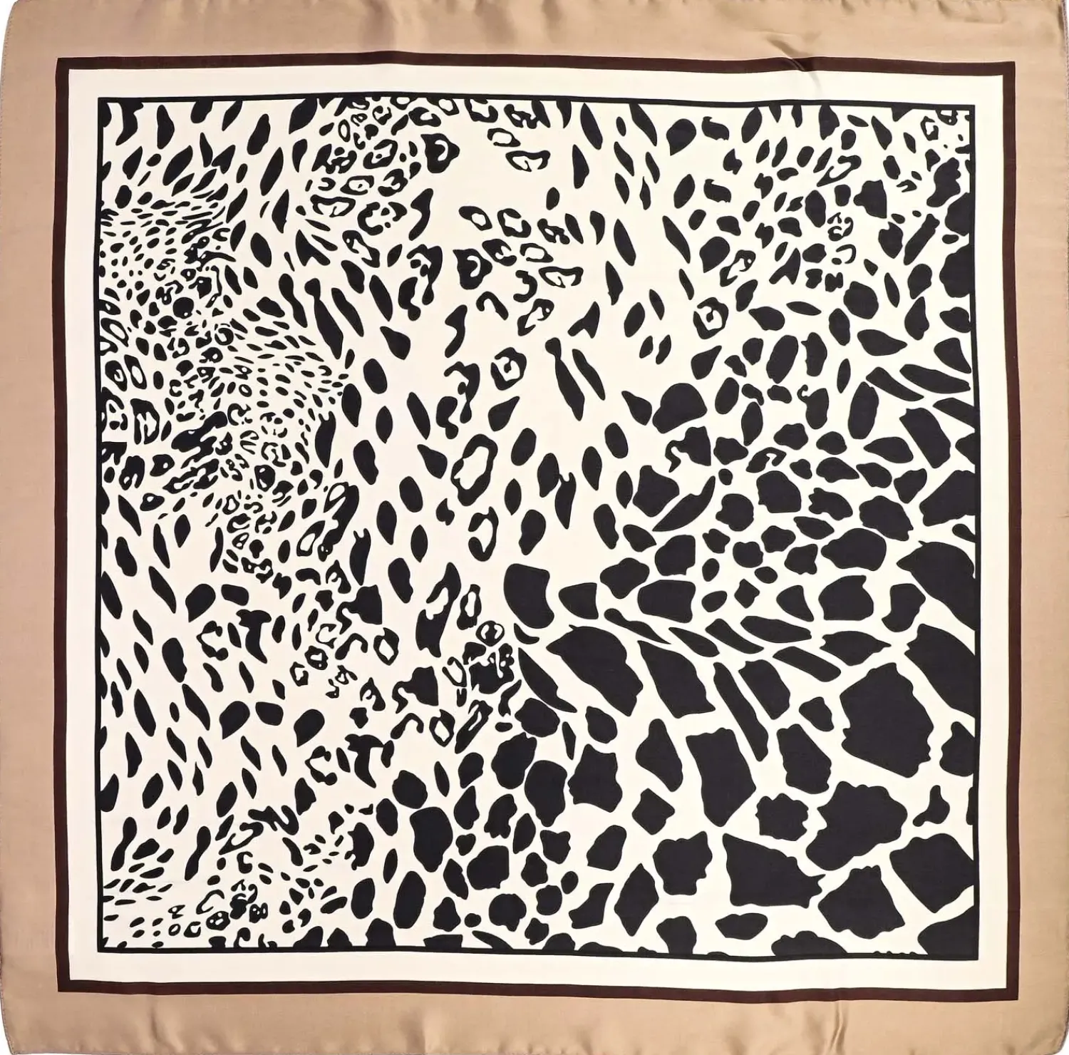 Bijou Brigitte Bandanas|Halstücher>Tuch - Elegant Brown braun, weiß, mehrfarbig