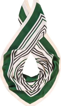 Bijou Brigitte Bandanas|Halstücher>Tuch - Geometric Green weiß, grün