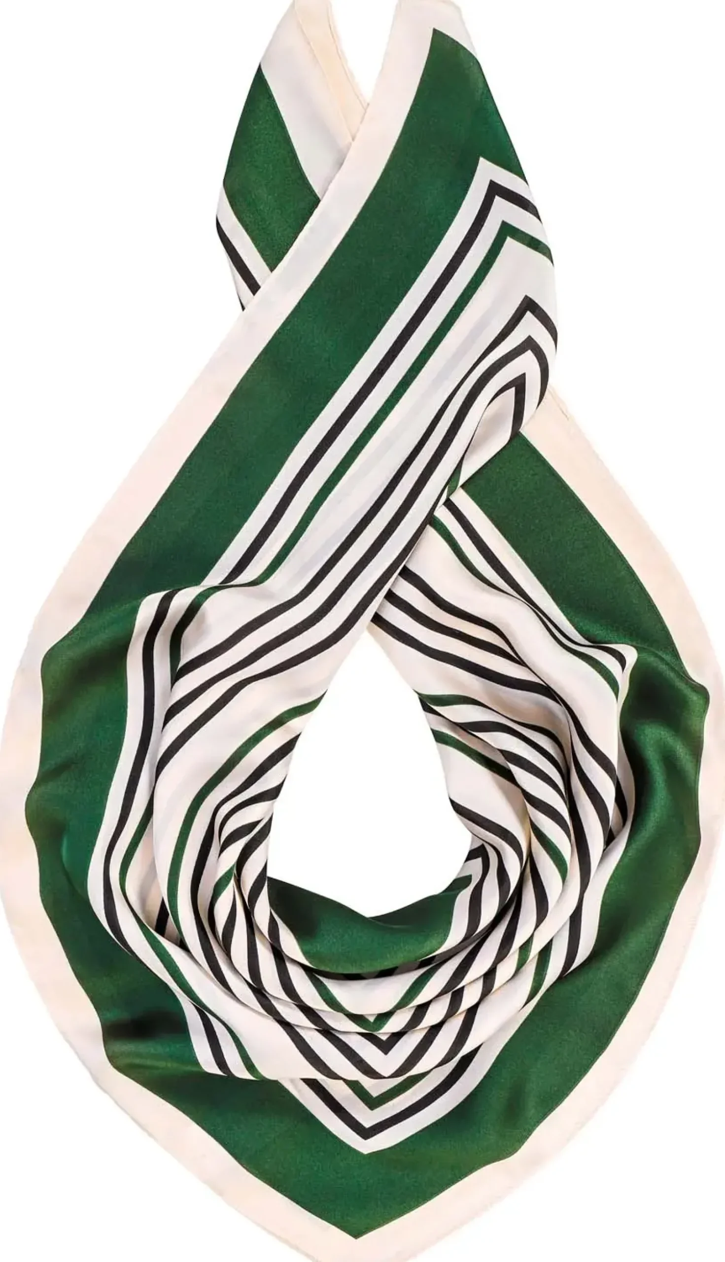 Bijou Brigitte Bandanas|Halstücher>Tuch - Geometric Green weiß, grün