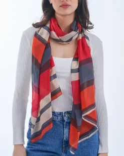Bijou Brigitte Seidentücher>Tuch - Lovely Stripes rot