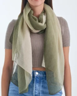 Bijou Brigitte Halstücher>Tuch - Pleated Green grün