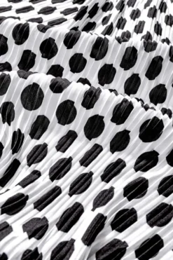 Bijou Brigitte Bandanas|Halstücher>Tuch - Polka Pleats schwarz, weiß