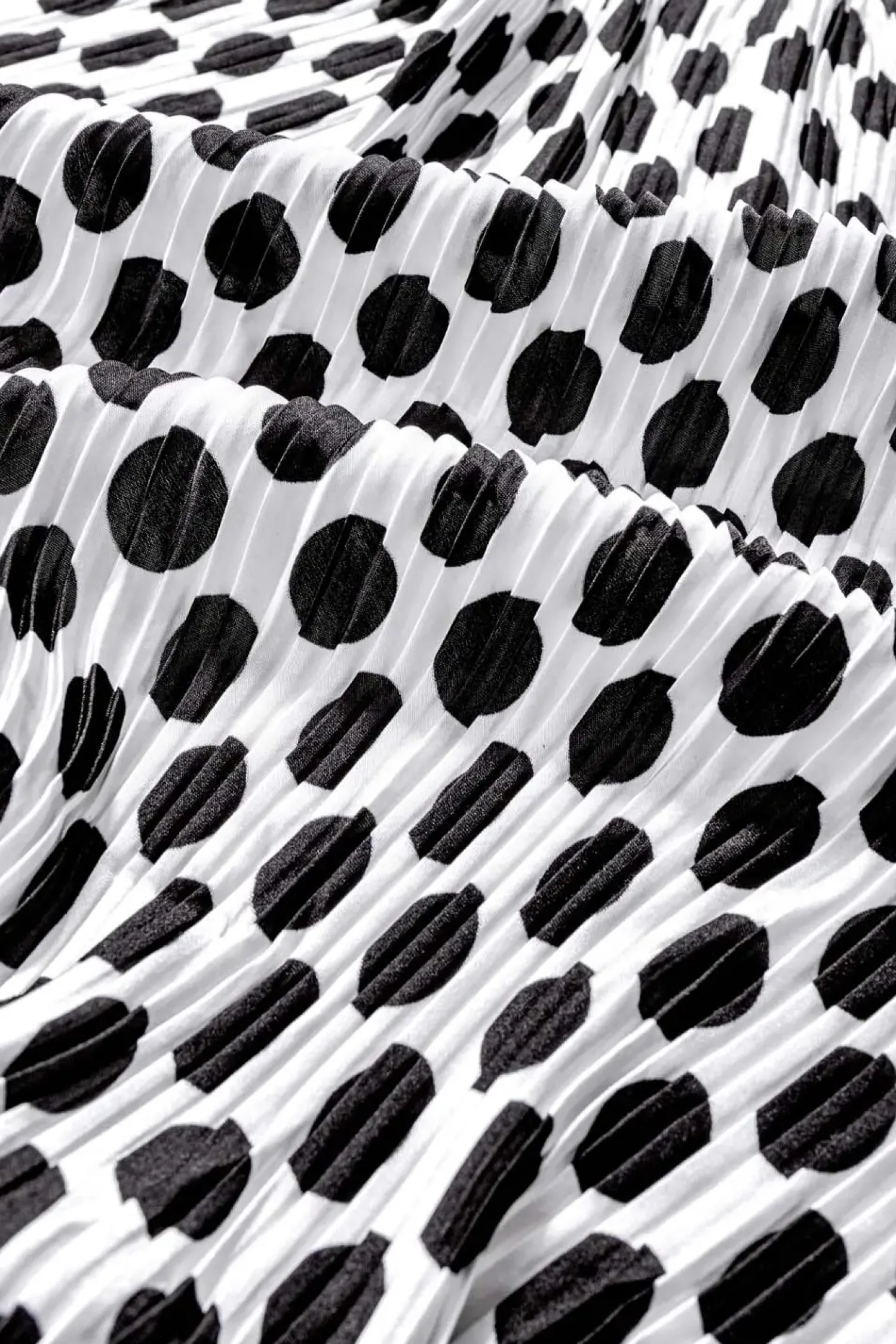 Bijou Brigitte Bandanas|Halstücher>Tuch - Polka Pleats schwarz, weiß