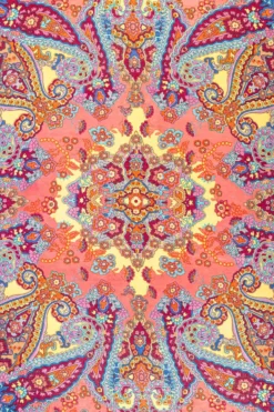 Bijou Brigitte Bandanas|Seidentücher>Tuch - Pretty Paisley rosa, rot