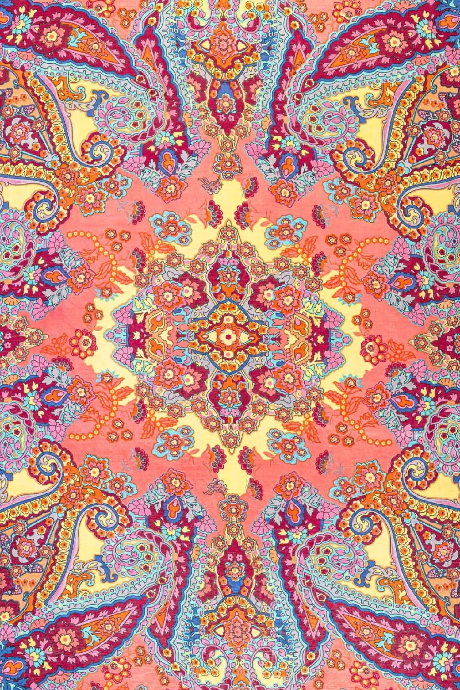 Bijou Brigitte Bandanas|Seidentücher>Tuch - Pretty Paisley rosa, rot