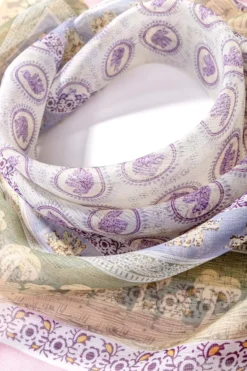 Bijou Brigitte Bandanas|Halstücher>Tuch - Purple Boho lila